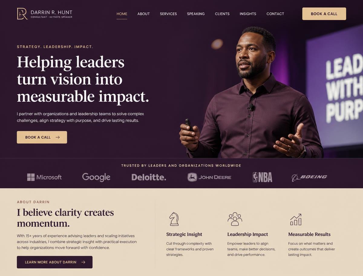 Personal Brand Website website design